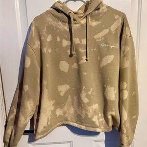 Champion Beige and Off-White Hoodie